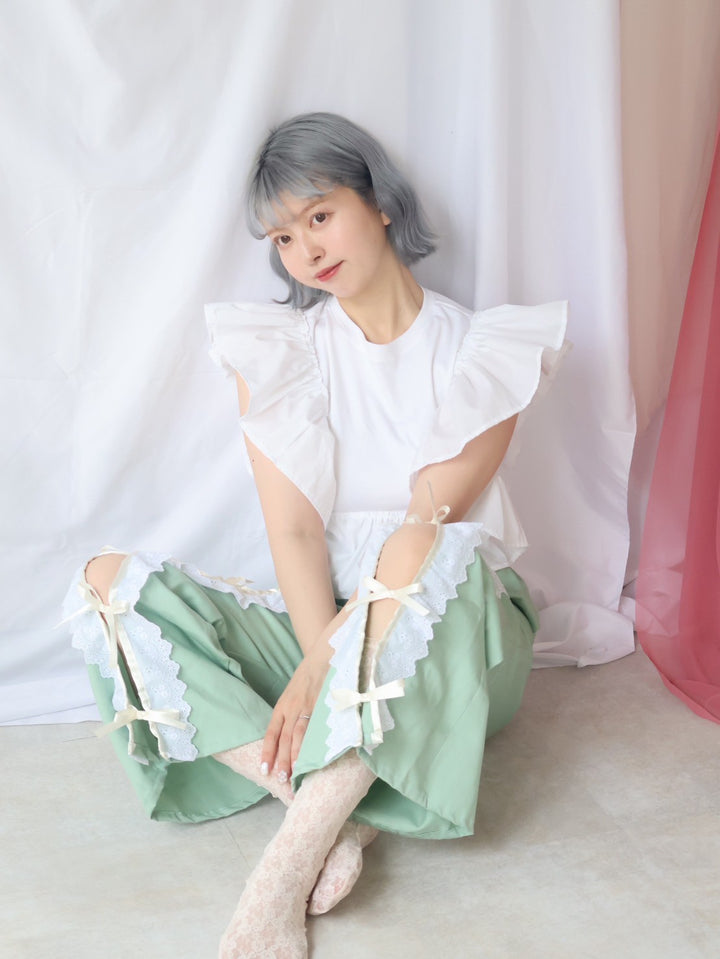 [natyu_moon] × byheenieheenieコラボアイテム - airy frill tops