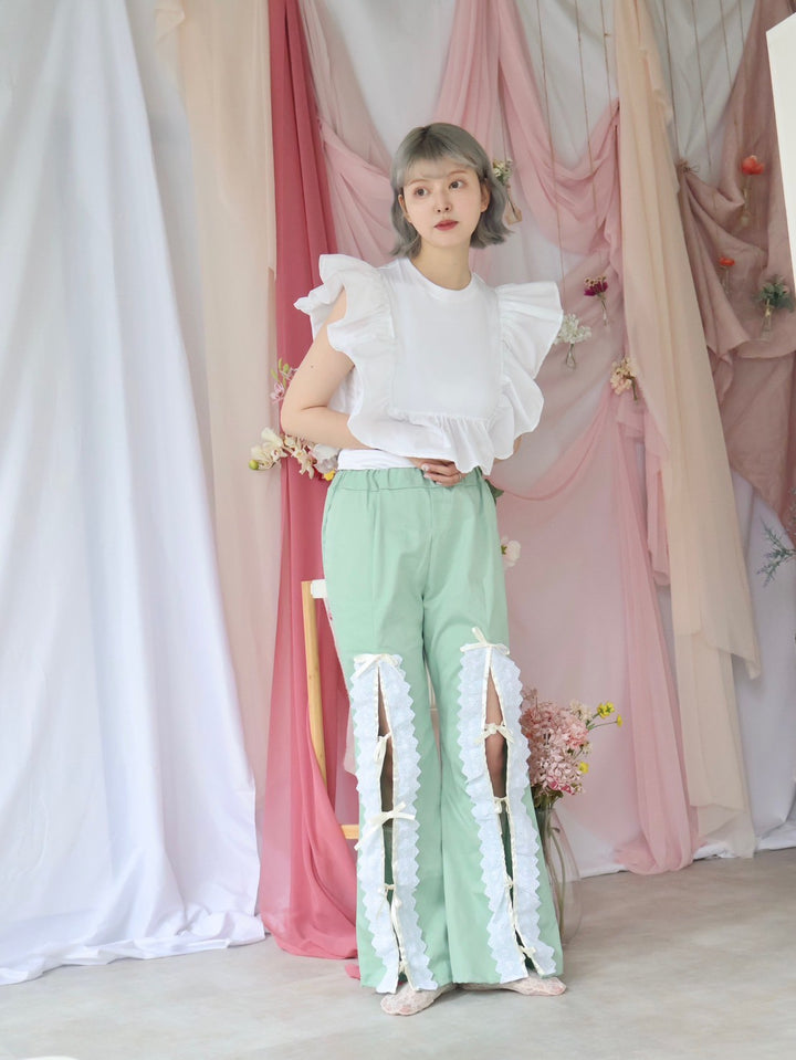 [natyu_moon] × byheenieheenieコラボアイテム - airy frill tops