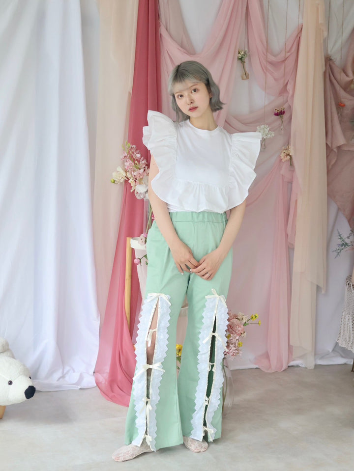 [natyu_moon] × byheenieheenieコラボアイテム - airy frill tops