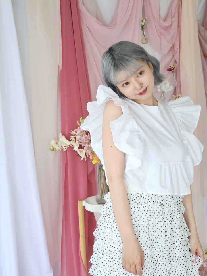 [natyu_moon] × byheenieheenieコラボアイテム - airy frill tops