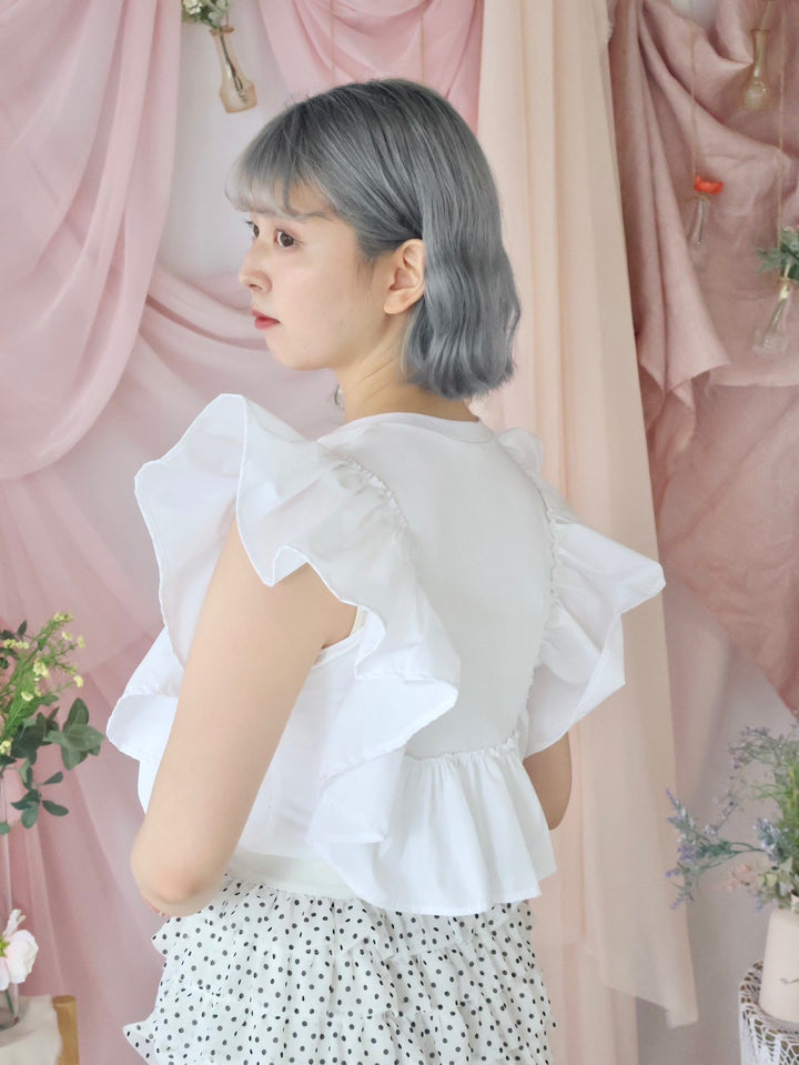 [natyu_moon] × byheenieheenieコラボアイテム - airy frill tops