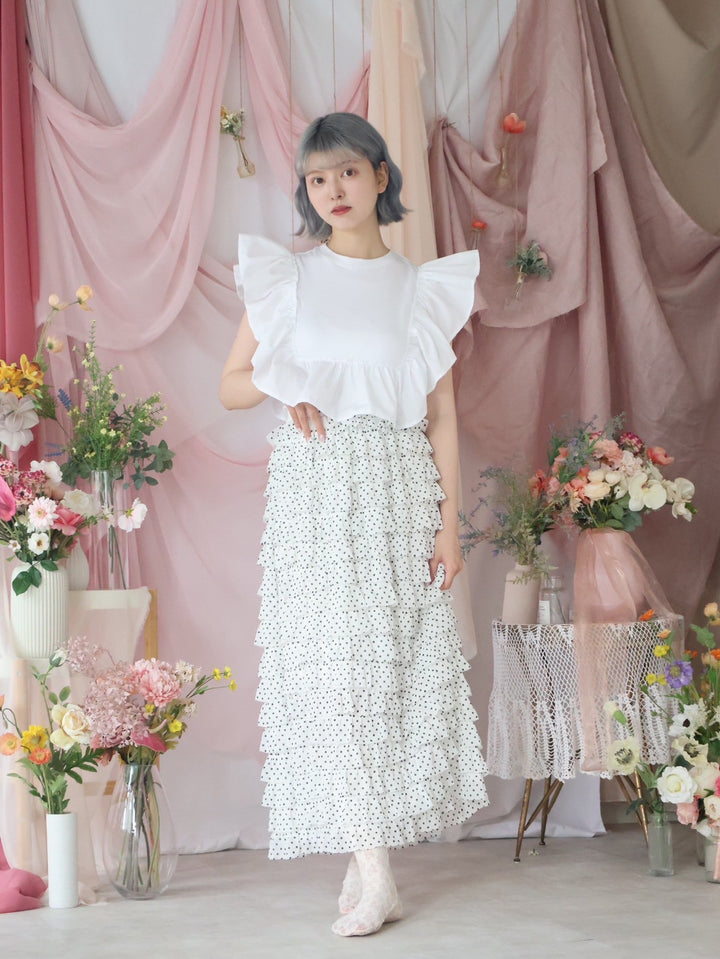 [natyu_moon] × byheenieheenieコラボアイテム - airy frill tops