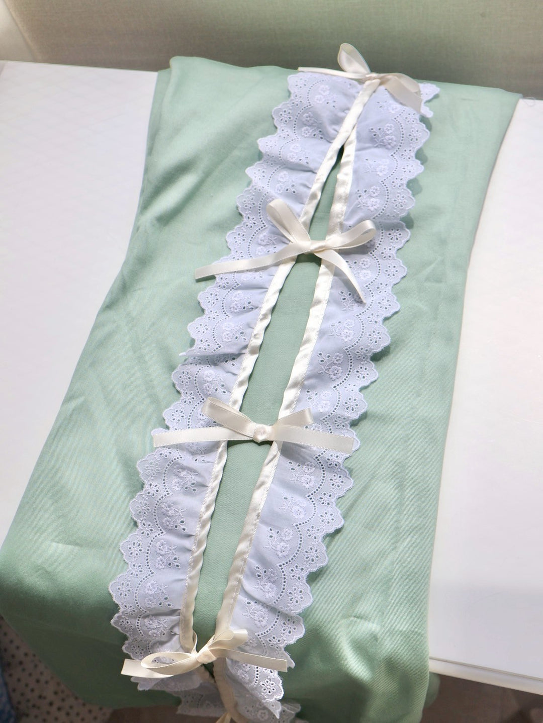 [natyu_moon] × byheenieheenieコラボアイテム - lace ribbon slit pants