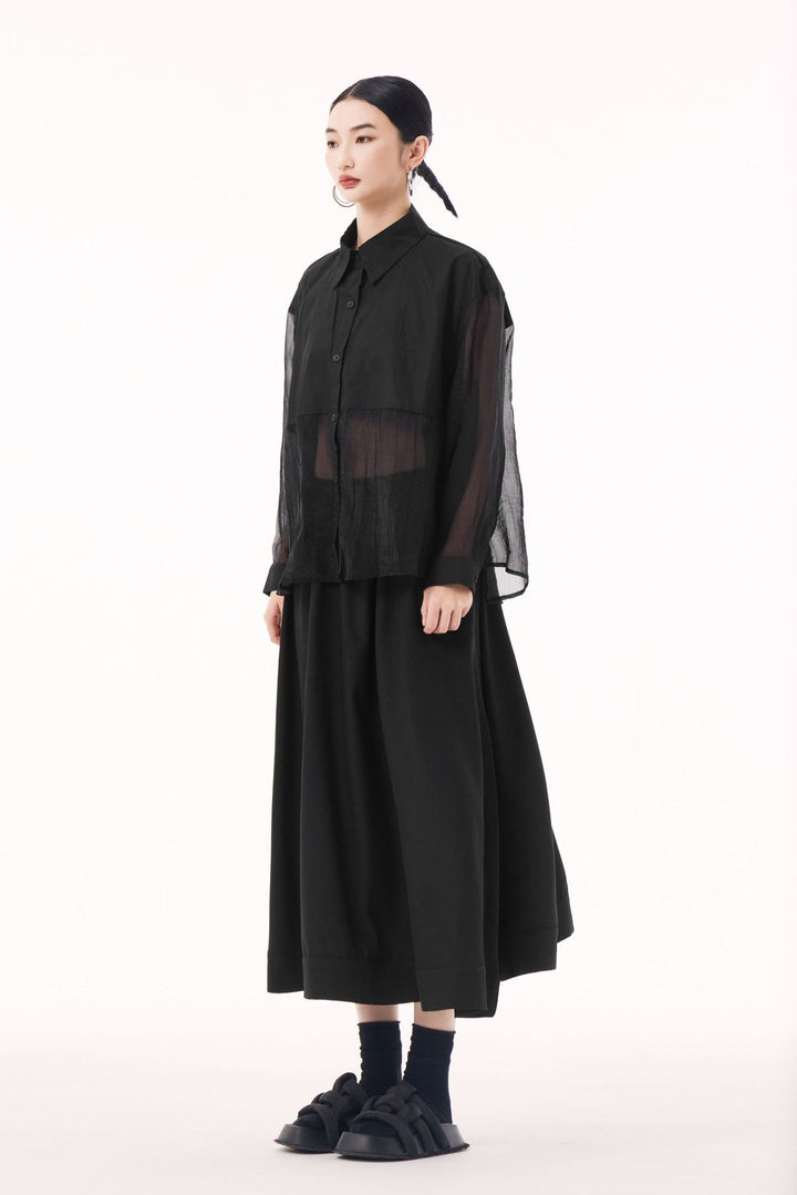 Sheer loose shirt