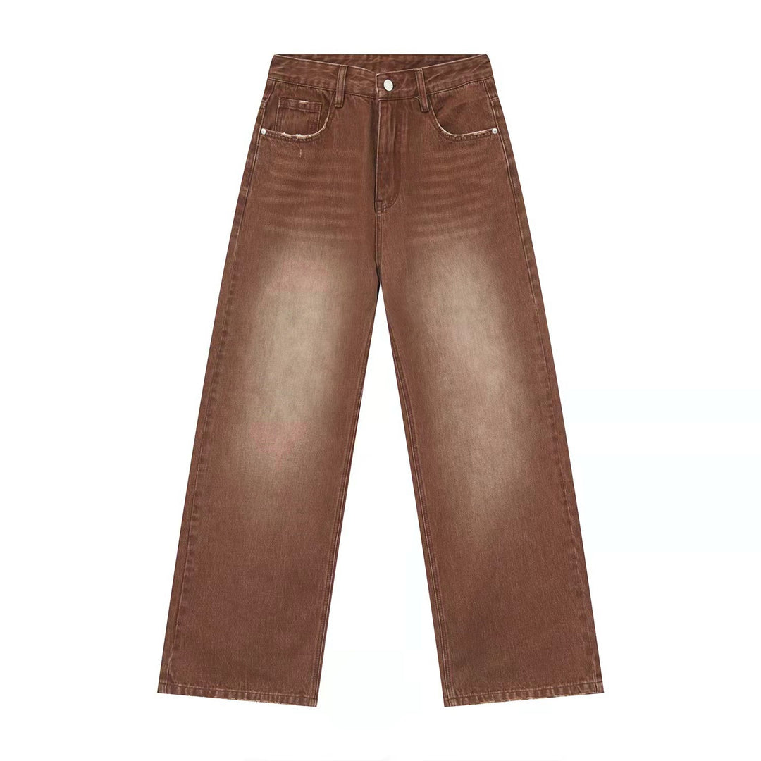 [¥0] Vintage brown washed jeans