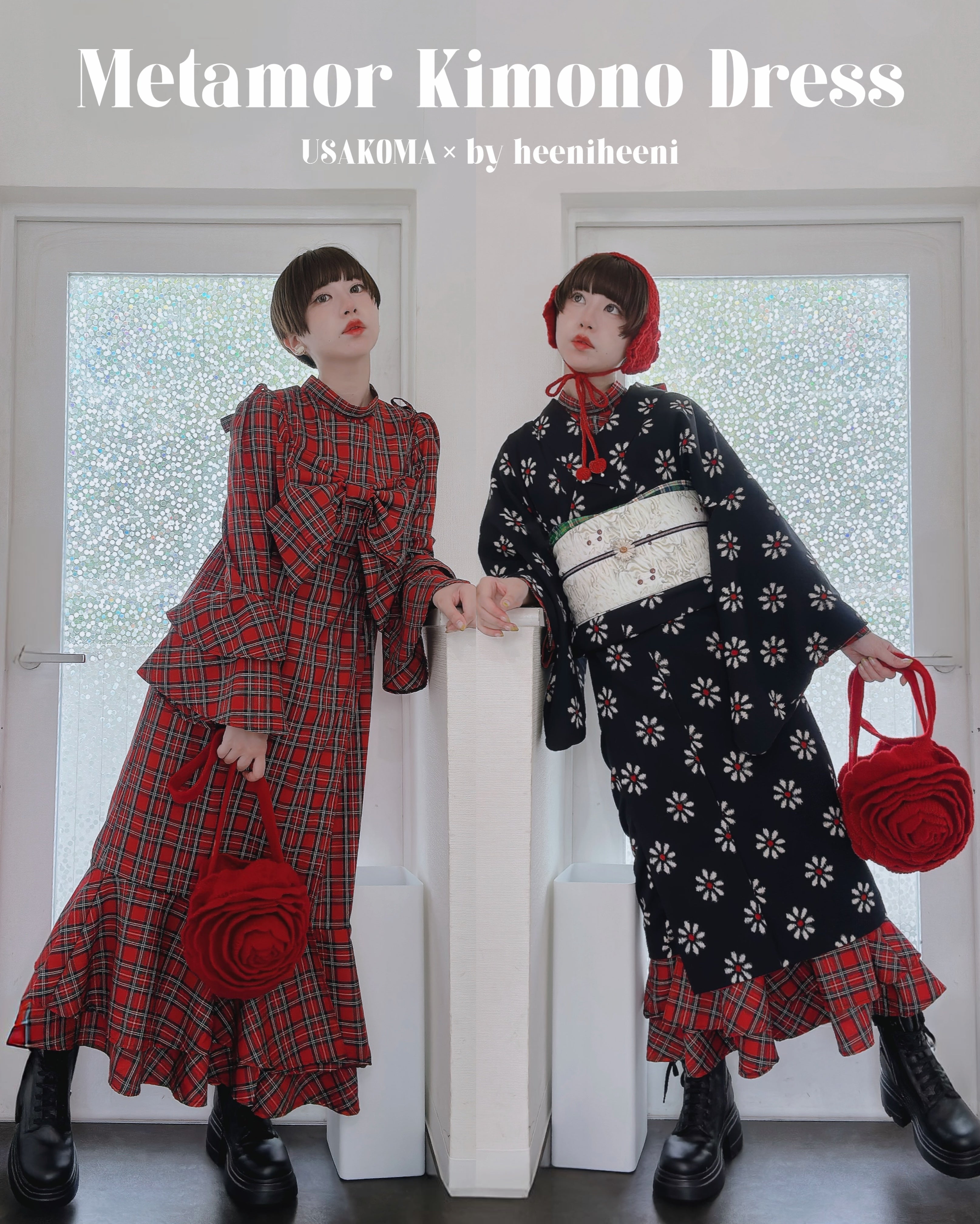 うさこまコラボ ワンピース kimonodress usagikomachi] うさこま - メタモルキモノドレス - Classic