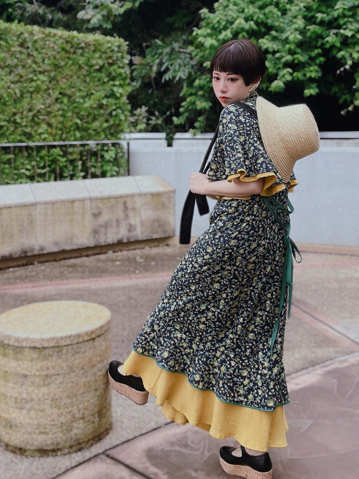 ୨୧2点購入で1,000円OFF୨୧ [usagikomachi] うさこま - Metamor Kimono Dress / Emera botanica