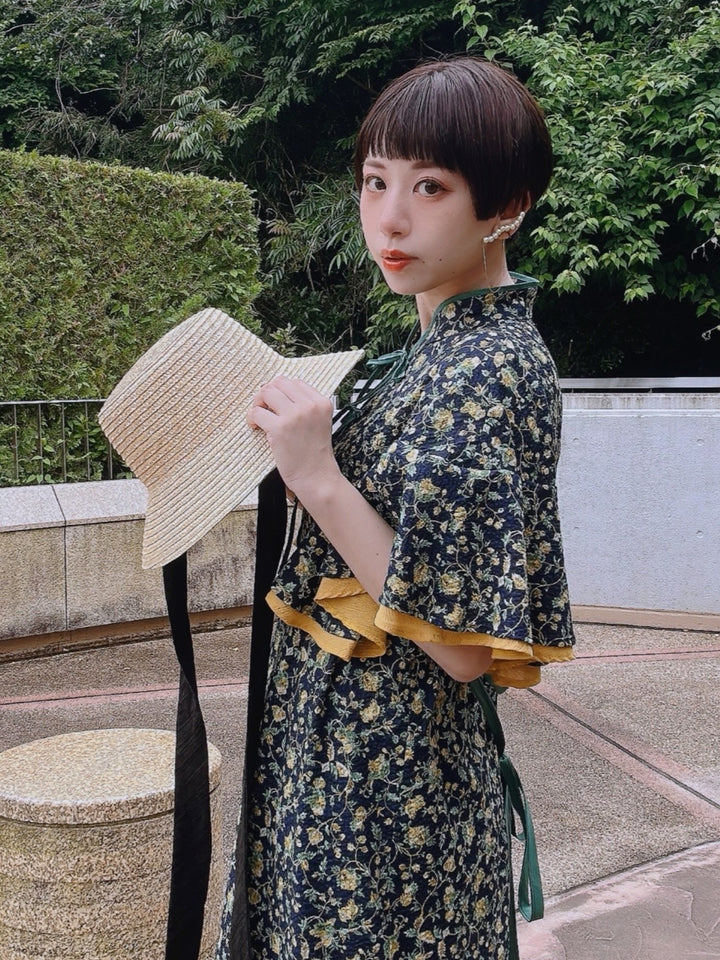 ୨୧2点購入で1,000円OFF୨୧ [usagikomachi] うさこま - Metamor Kimono Dress / Emera botanica