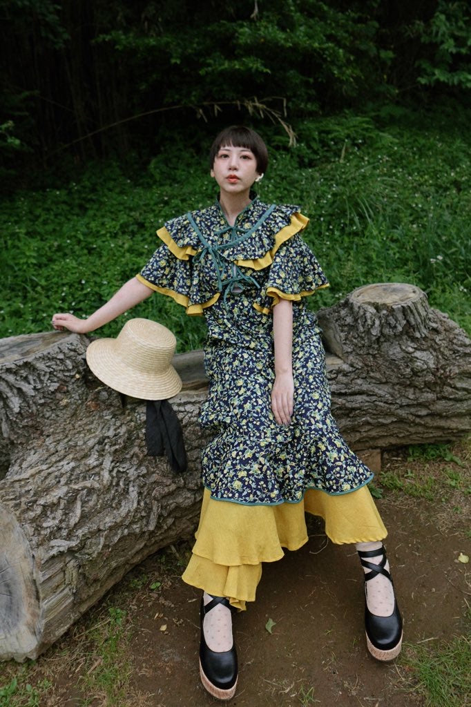 ୨୧2点購入で1,000円OFF୨୧ [usagikomachi] うさこま - Metamor Kimono Dress / Emera botanica