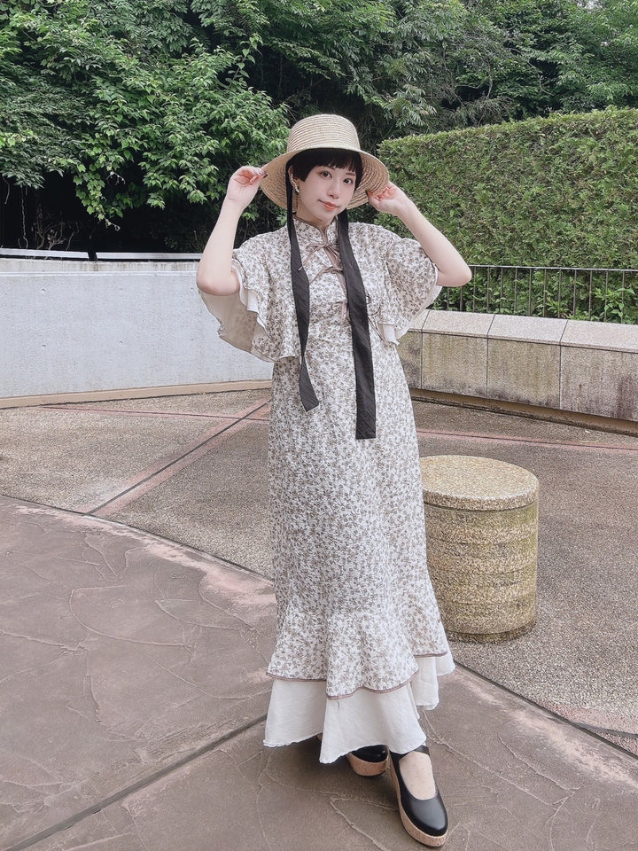 ୨୧2点購入で1,000円OFF୨୧ [usagikomachi] うさこま - Metamor Kimono Dress / Ash botanica