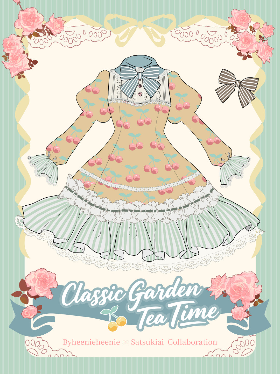 [satsukiai00] 五月アイ - Classic garden tea timeワンピース / 黄色
