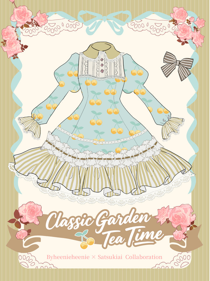 [satsukiai00] 五月アイ - Classic garden tea timeワンピース / 水色